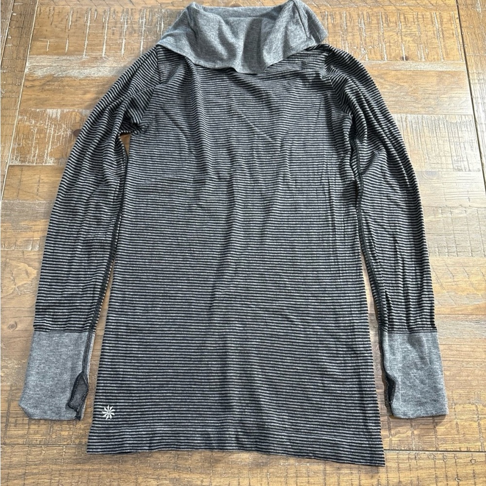 Athleta Striped Wool Blend Long Sleeve Top